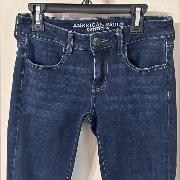American Eagle Super Stretch x4 Jegging Size 00 Short Dark Wash - Picture 6 of 7